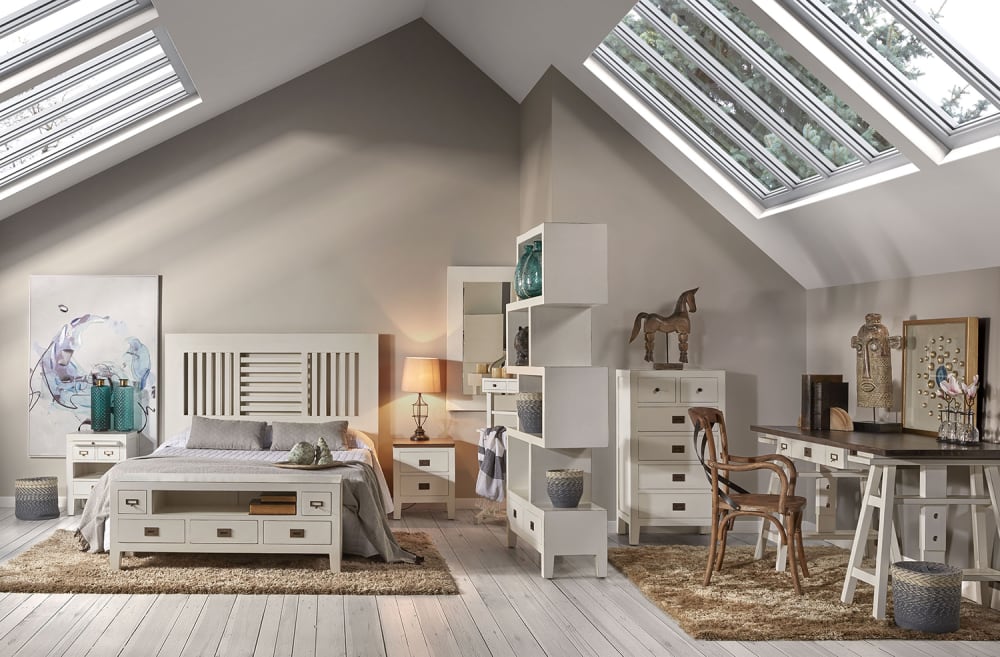 Commode en bois blanc H 110 cm  