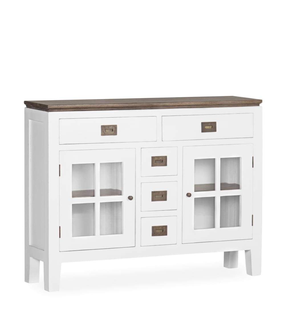 Consola de madera blanca anch. 105 cm