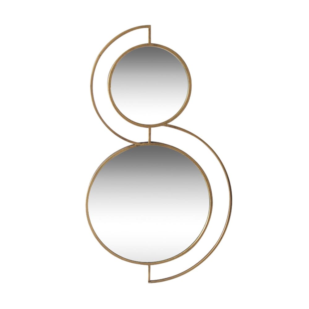 Miroir double ronds métal or - Maisons du Monde