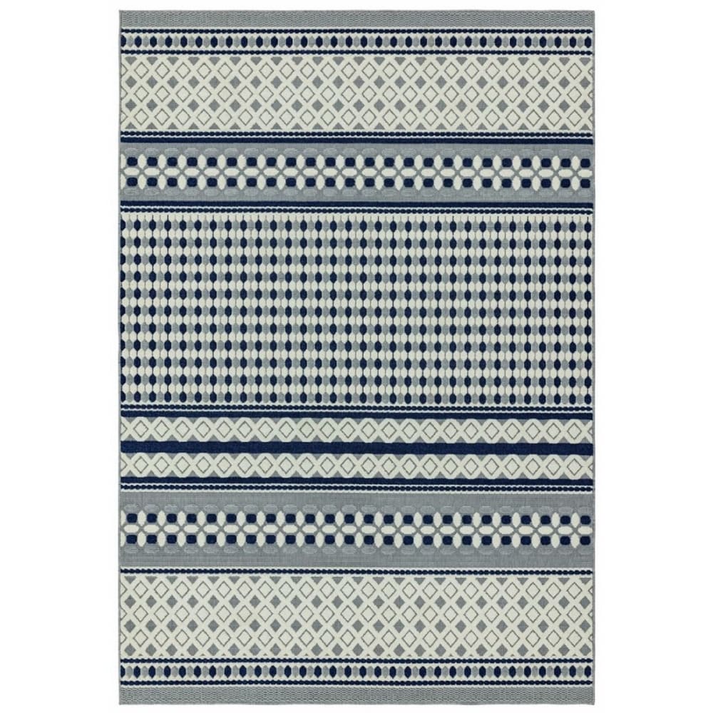 Tapis intérieur extérieur en Polypropylen bleu 120x170 cm