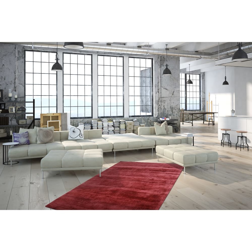 Tapis moderne en Viskoserose rouge 120x170 cm - Maisons du Monde