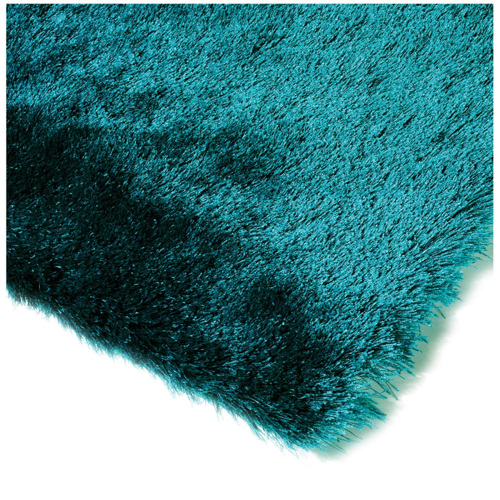 Tapis shaggy doux en polyester bleu turquoise 120x180 cm — vue 4