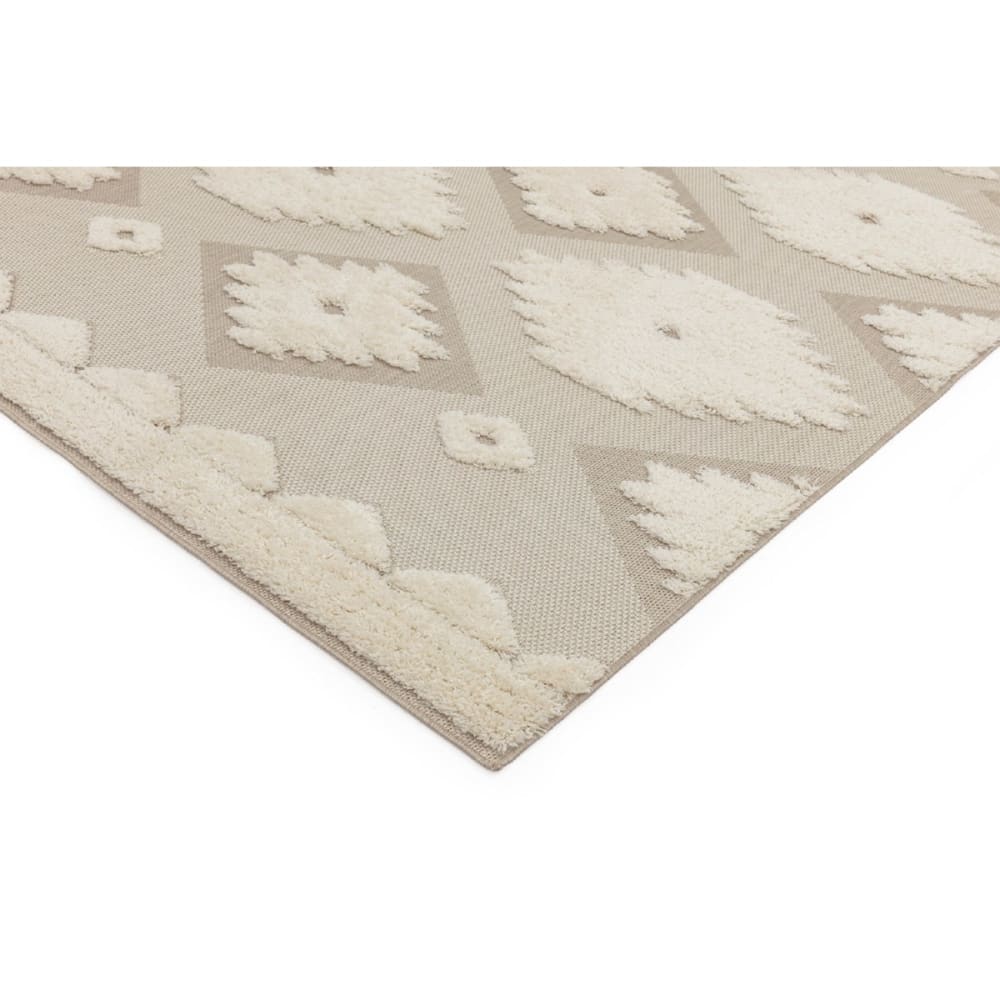 Tapis tissé plat en polypropylène beige 120x170 cm — vue 4