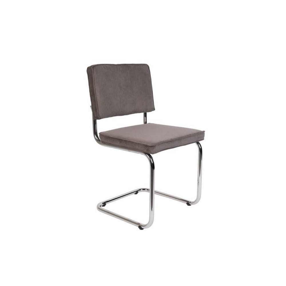 Sedia da pranzo in velluto grigio - Modello Contemporaneo - Velluto