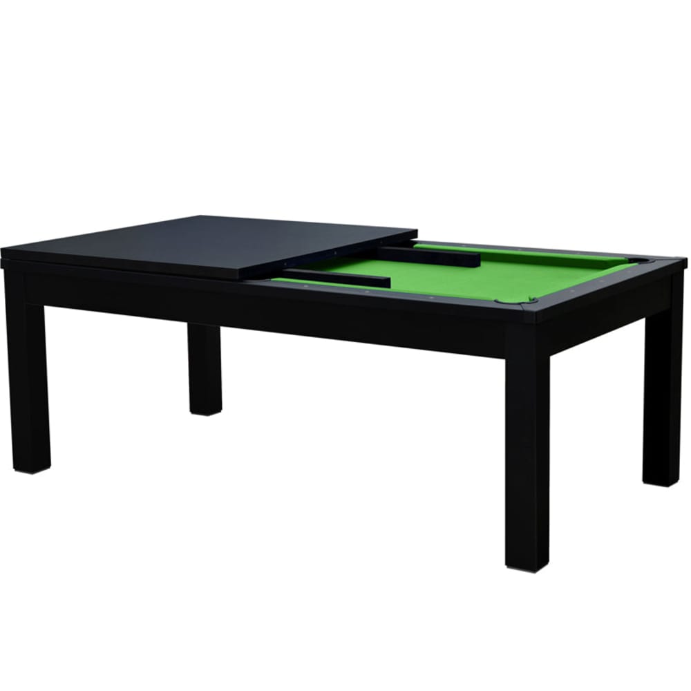 Table de billard convertible noire tapis vert