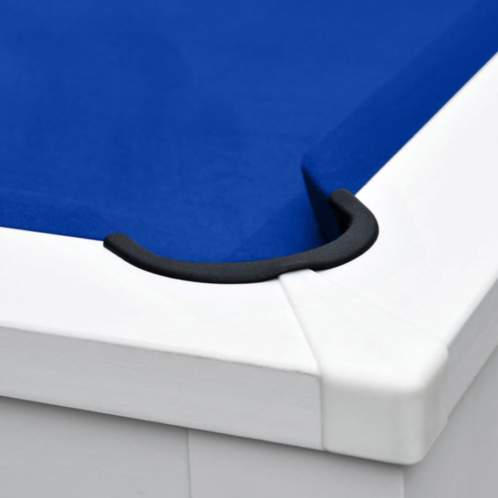 Table de billard convertible blanche tapis bleu
