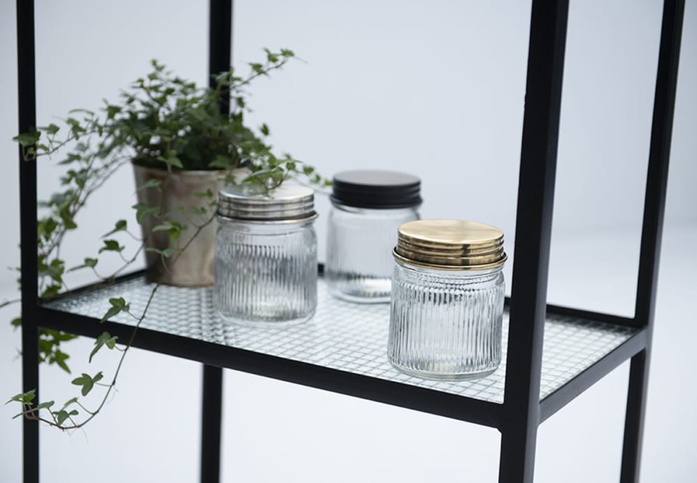 Set de 2 bocaux en verre et laiton - Maisons du Monde