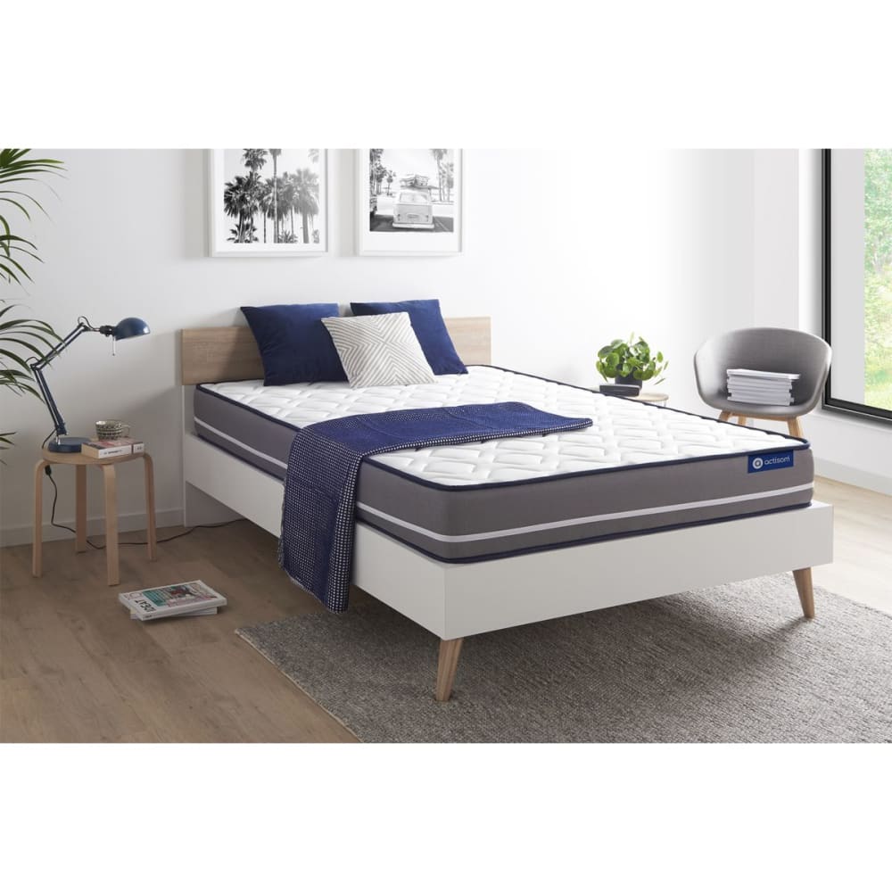 Actisom Matratze aus Latex und Memory-Schaum 140 x 200 cm, weiß style classic chic - Stoff