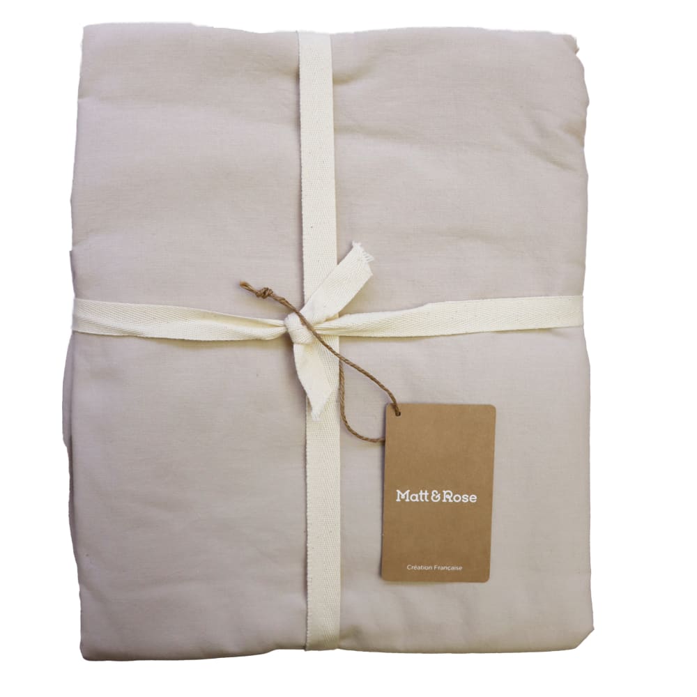 Housse de couette unie en coton lavé lin 260x240cm — vue 3