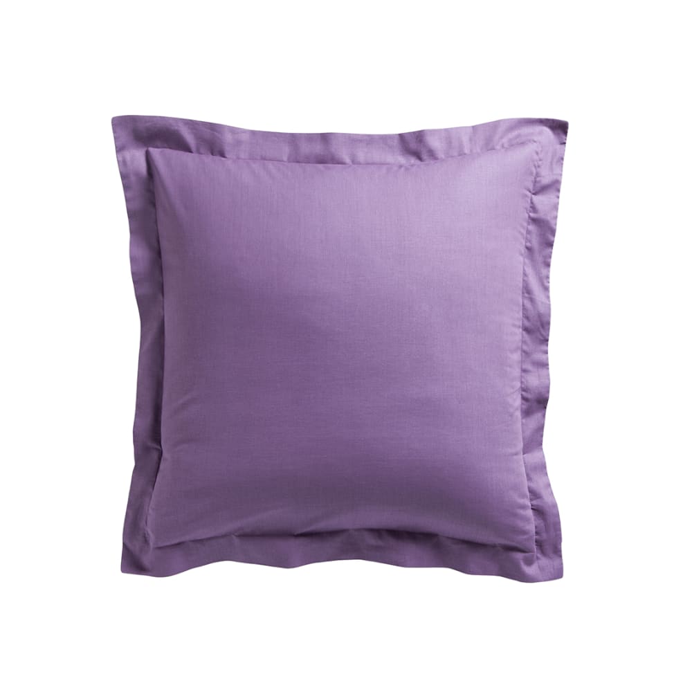 Taie d'oreiller coton uni  75x75 cm Violet clair