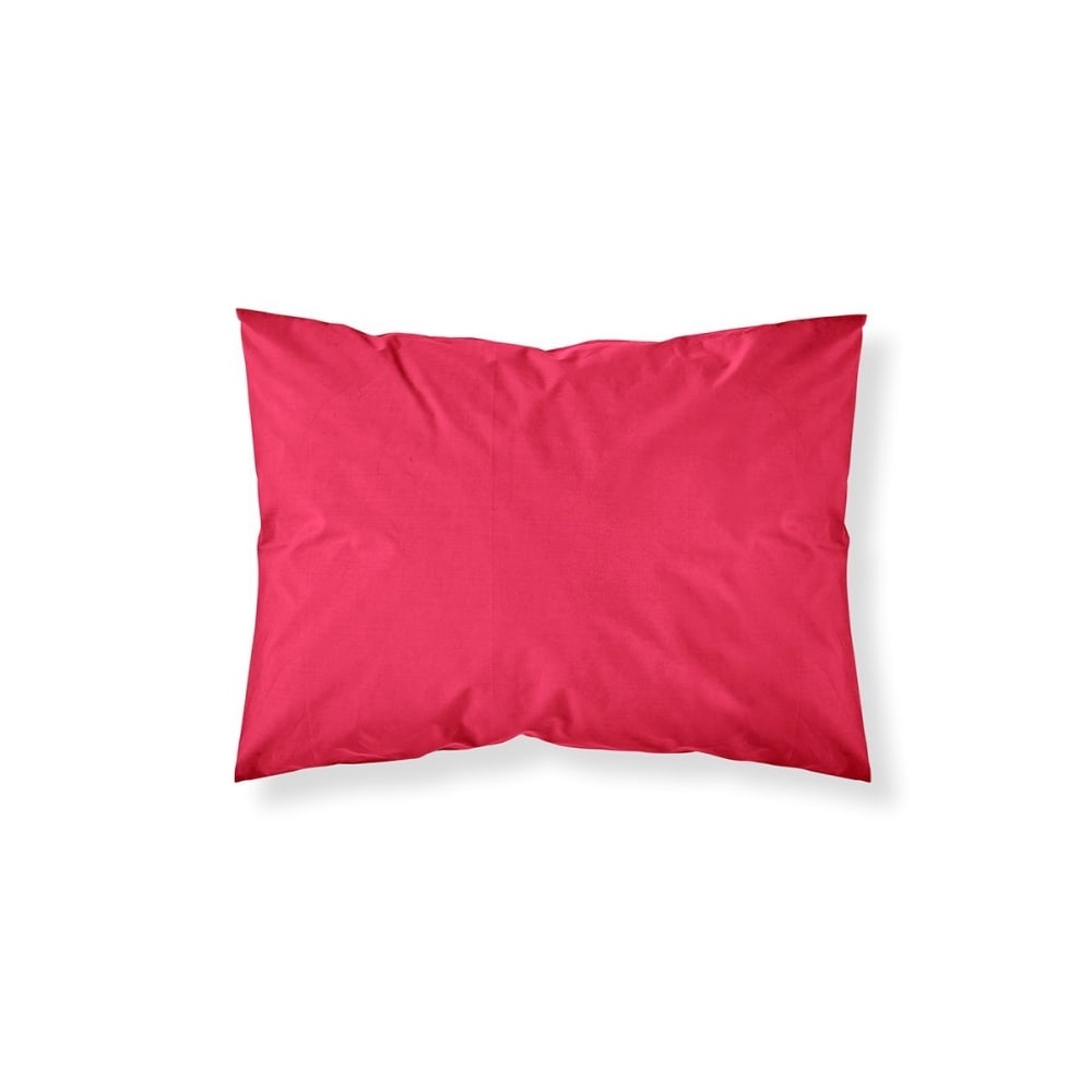 Taie d'oreiller coton uni  50x70 cm Rouge