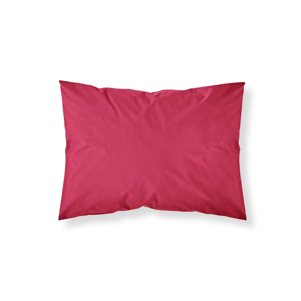 Taie d'oreiller coton uni 50x70 cm rouge — vue 3