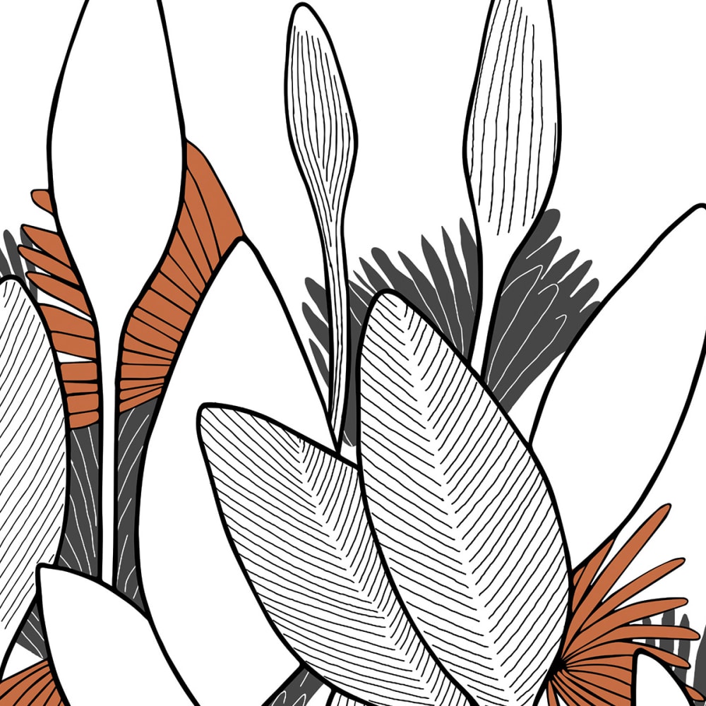 Papier peint végétal, gris 340 x 250cm — vue 4