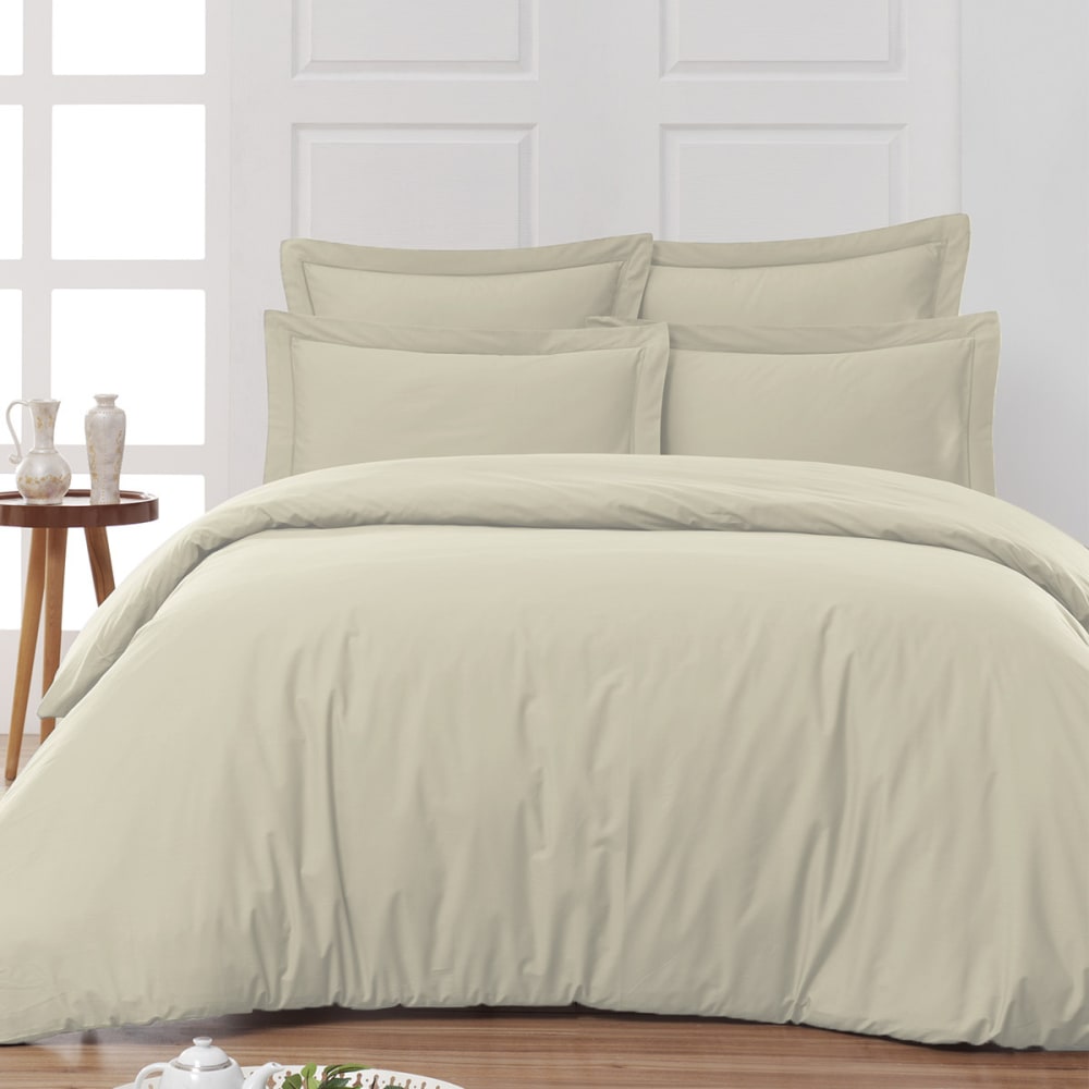 Drap housse en percale de coton ficelle 200x200 cm — vue 3
