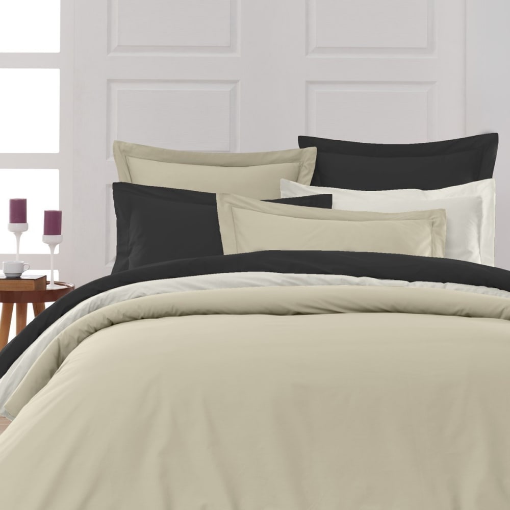 Drap housse en percale de coton ficelle 140x190 cm — vue 4
