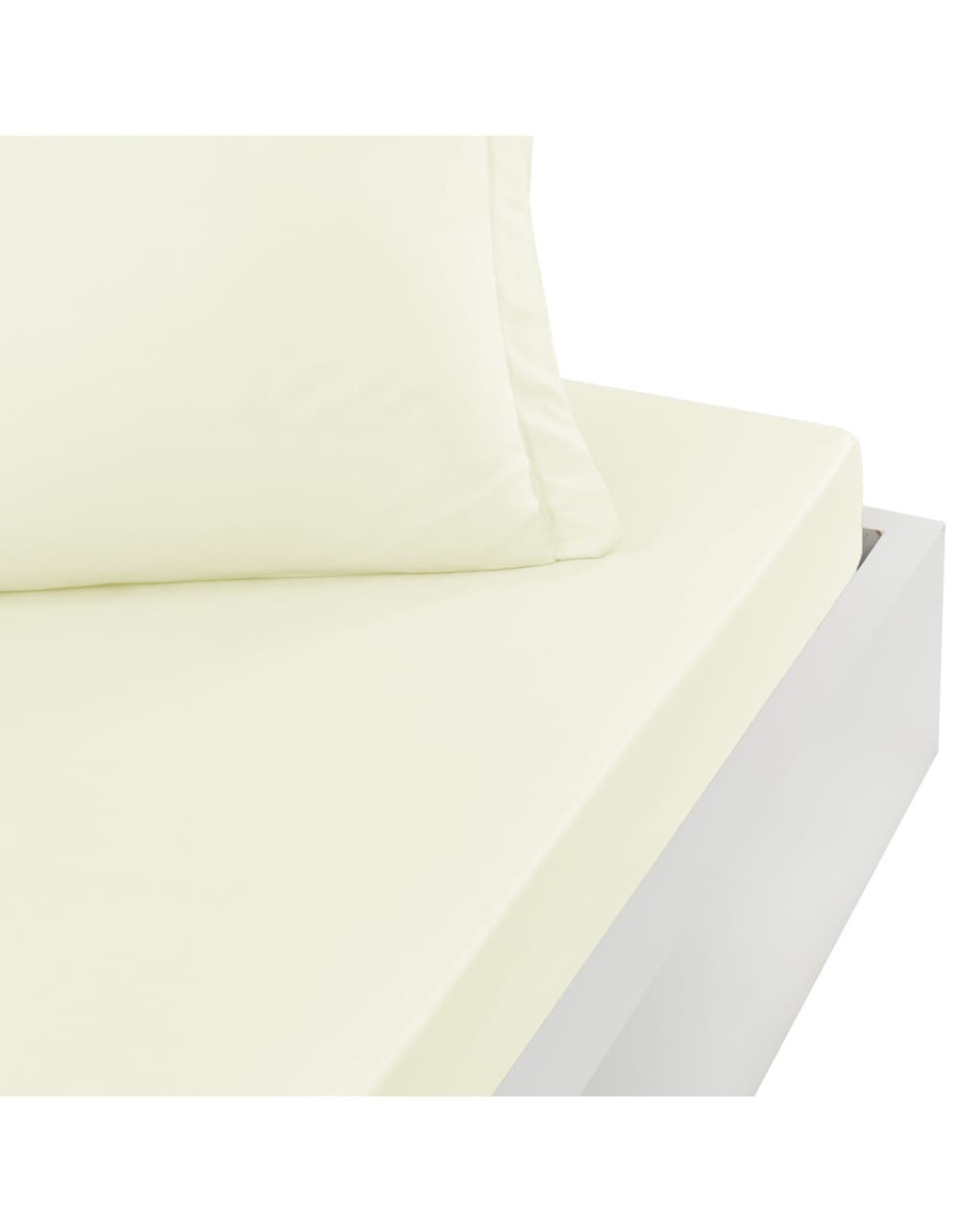 Drap housse en percale de coton caramel 80x200 cm — vue 4