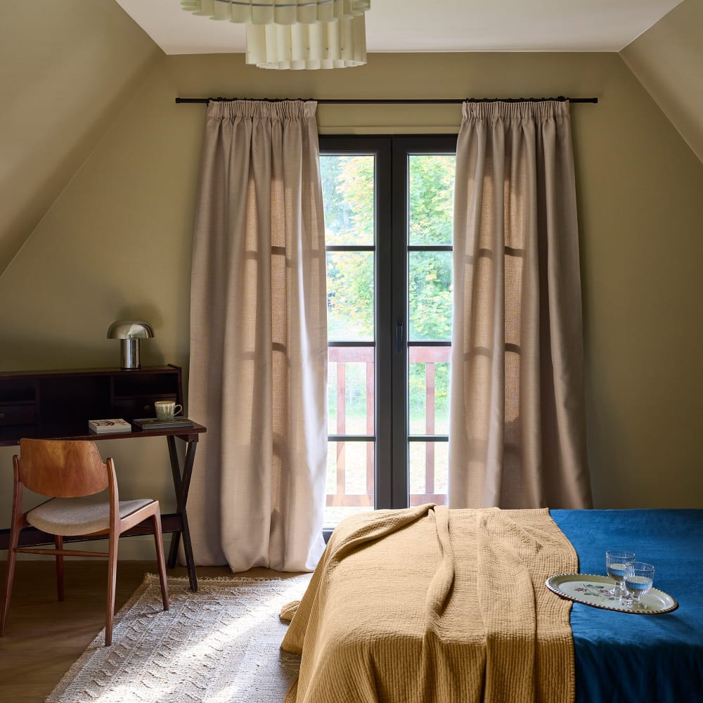 Rideau effet naturel obscurcissant à 80% naturel 135x350 cm