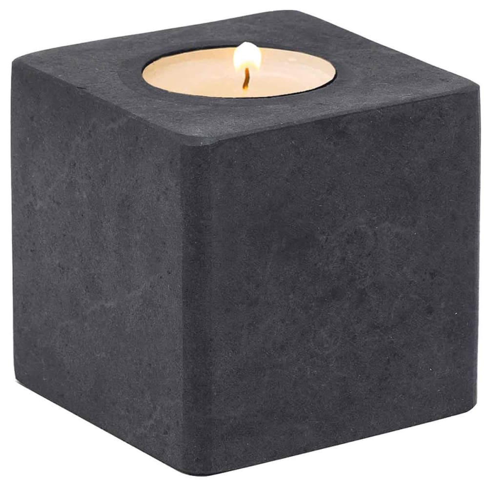 Sensei Maison Pphotophore en marbre anthracite Gris