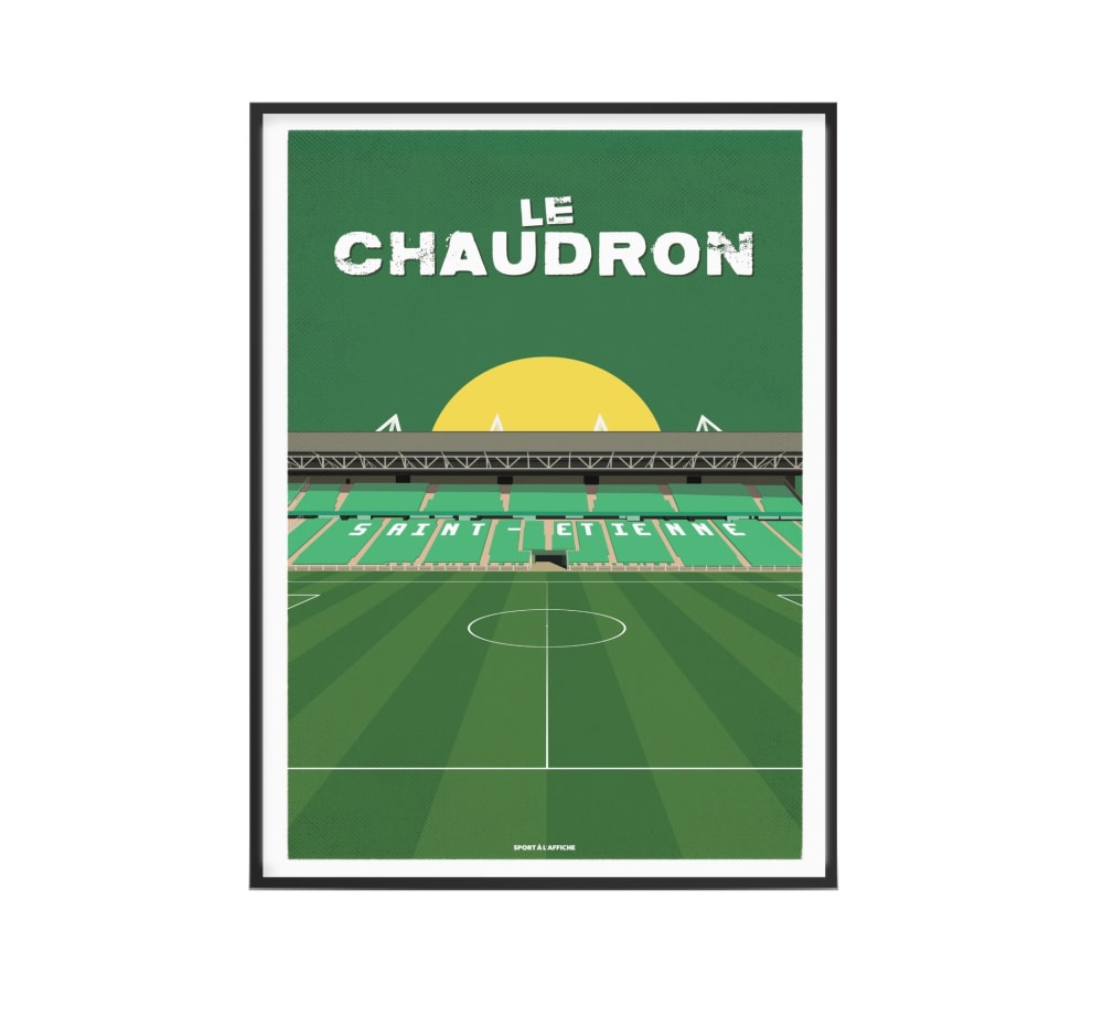 Affiche Stade Foot - Stade Geoffroy Guichard - 30 x 40 cm