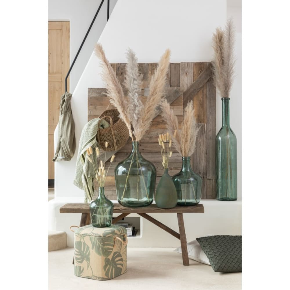 Vase verre vert H100cm