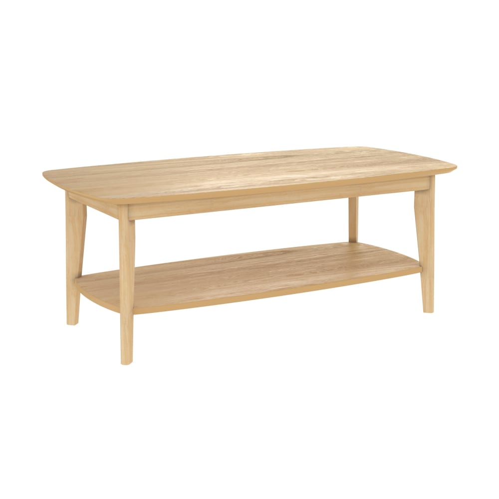 Maison Pavane Rechteckiger Beistelltisch aus hellem Holz style vintage Braun Holz