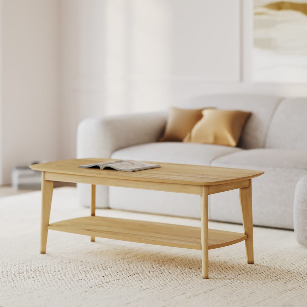 Rechteckiger Beistelltisch aus hellem Holz - Maisons Du Monde