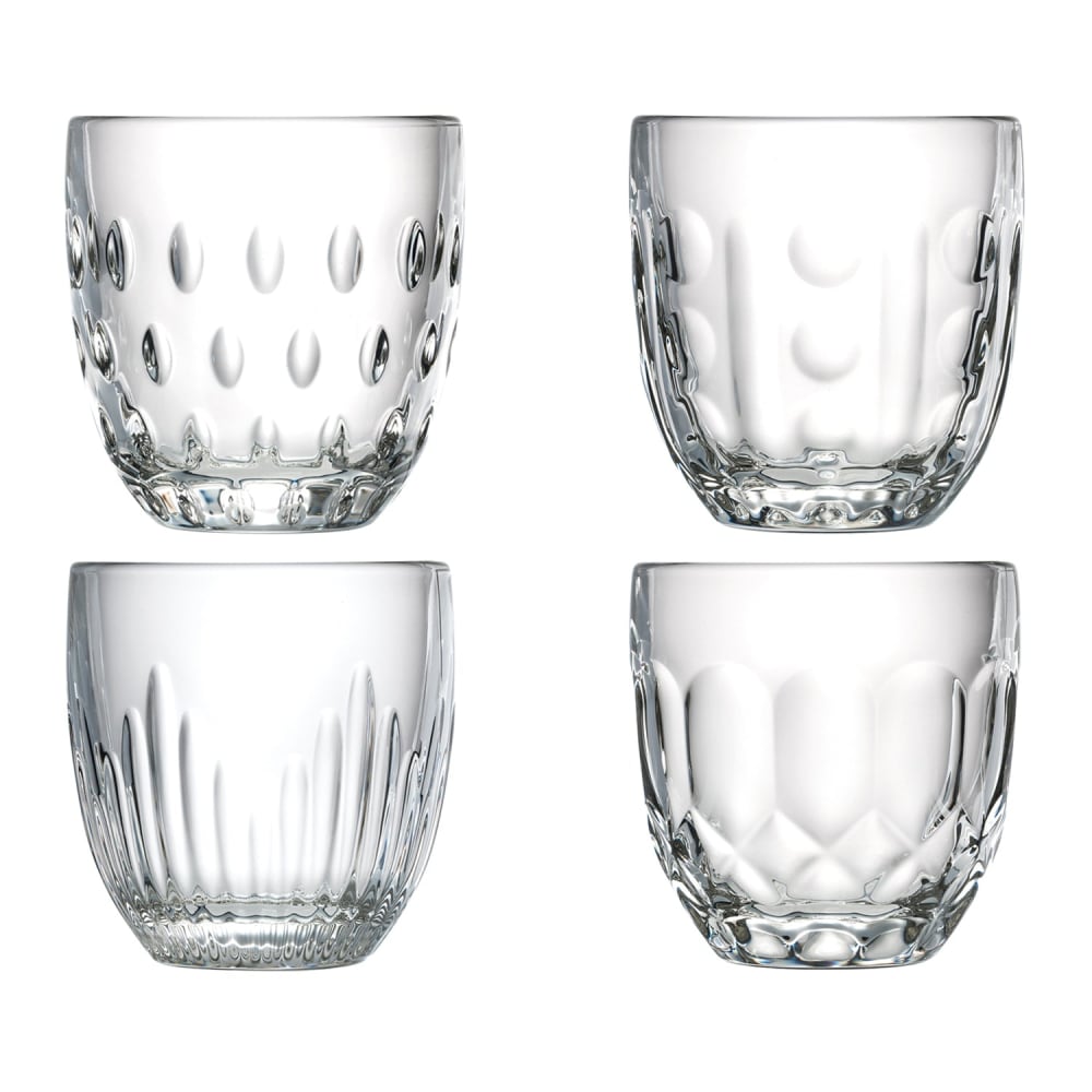 Coffret de 4 verres à eau 4 modèles assortis