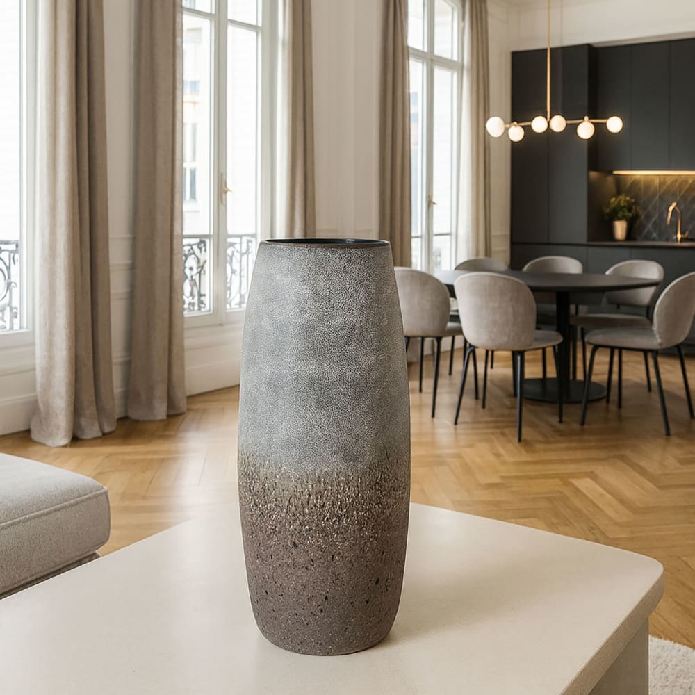 Vase gris et taupe en verre h35cm - Maisons du Monde