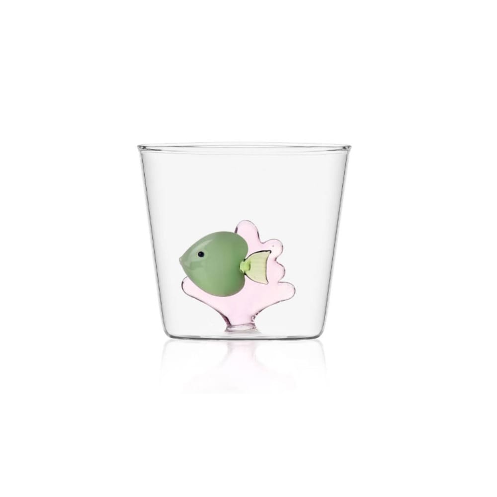 Ichendorf Verre tumbler poisson vert Transparent Verre