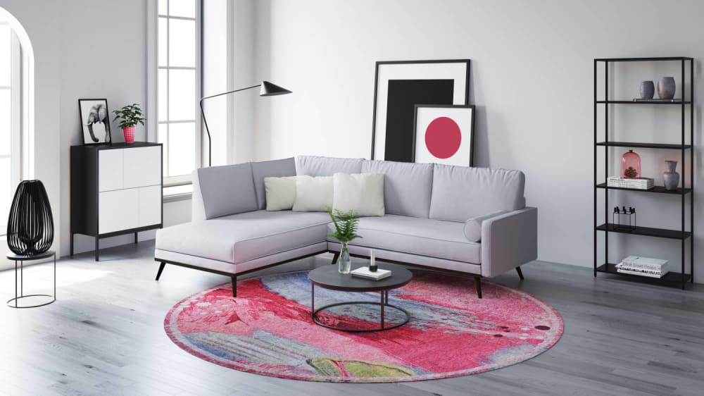 Alfombra de salón de tejido plano - poliéster/algodón - Maisons du Monde