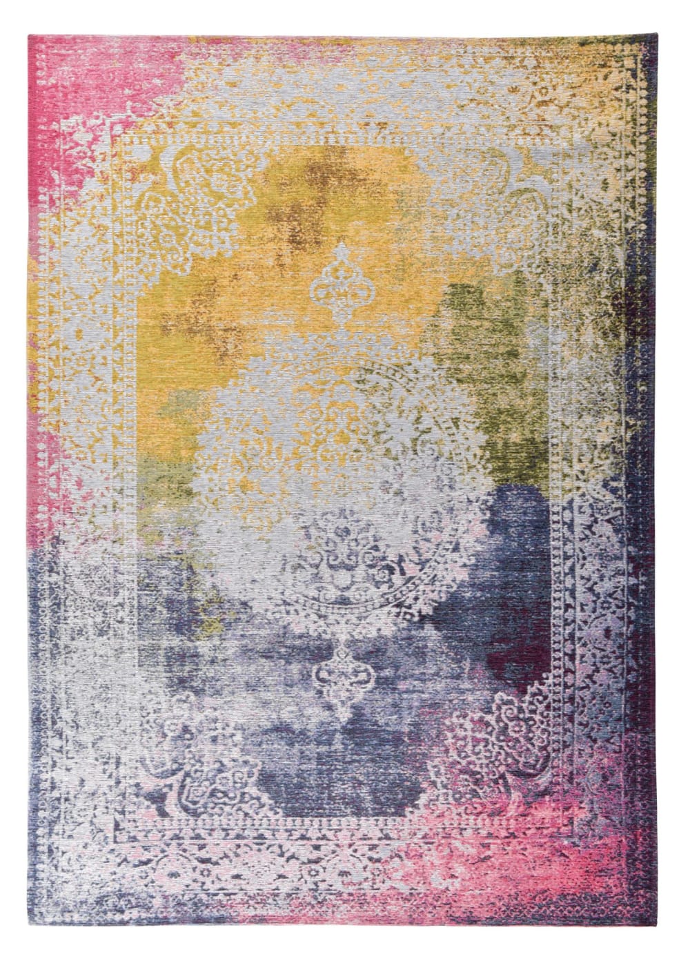 Tapis salon tissé plat - multicolore 80x160 cm
