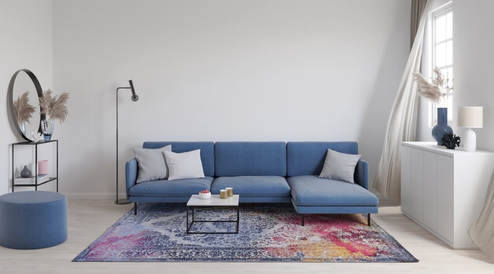Tapis salon tissé plat - multicolore 160x230 cm — vue 3