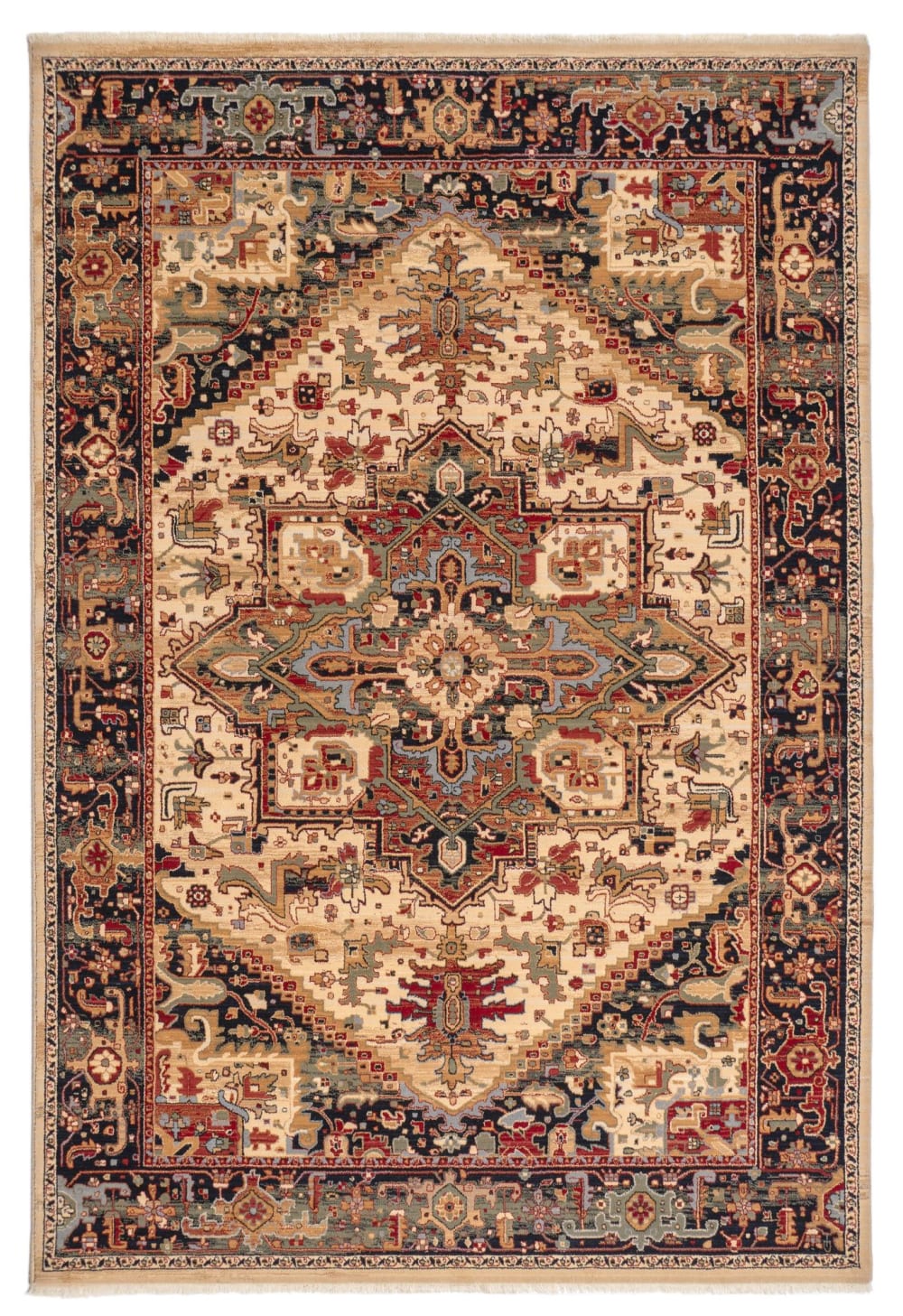Alfombra de lana virgen tejida a máquina - beige - 300x380 cm