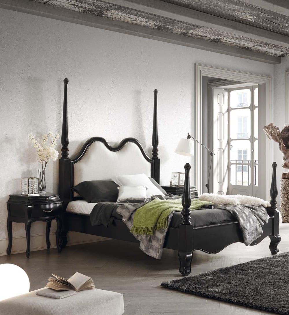 Table de chevet en bois noir L 57 CM - Maisons du Monde