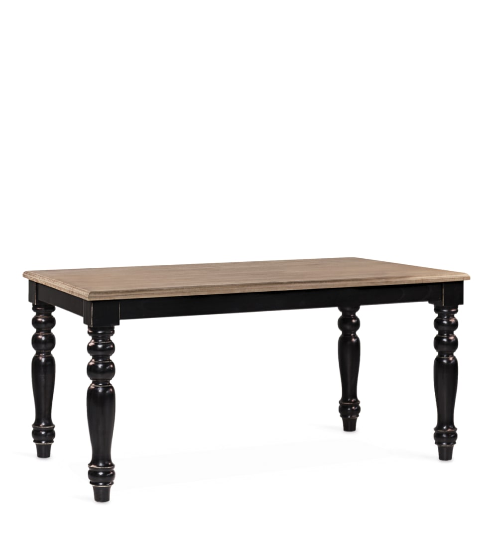 Mesa de comedor 6 personas de madera maciza bicolor anch. 170 cm
