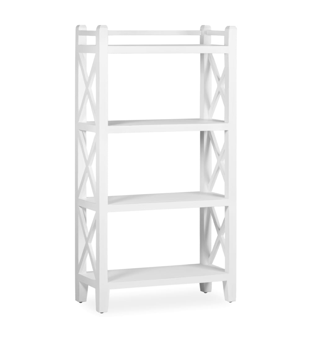 MOYCOR Bücherregal aus Holz, H 150 cm, weiß style seaside - Holz