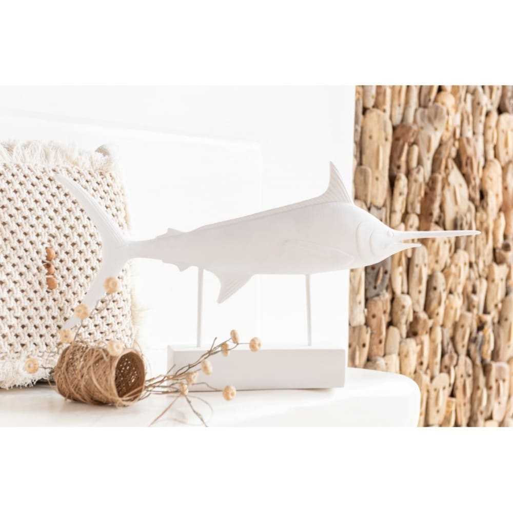 Espadon sur pied résine blanc H37,5cm - Maisons du Monde