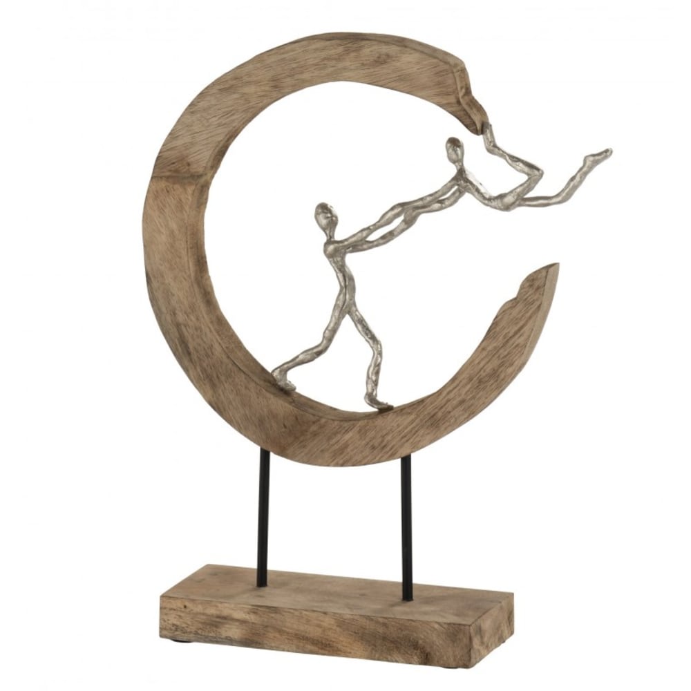 Personnages 1/2 lune manguier/alu H47cm