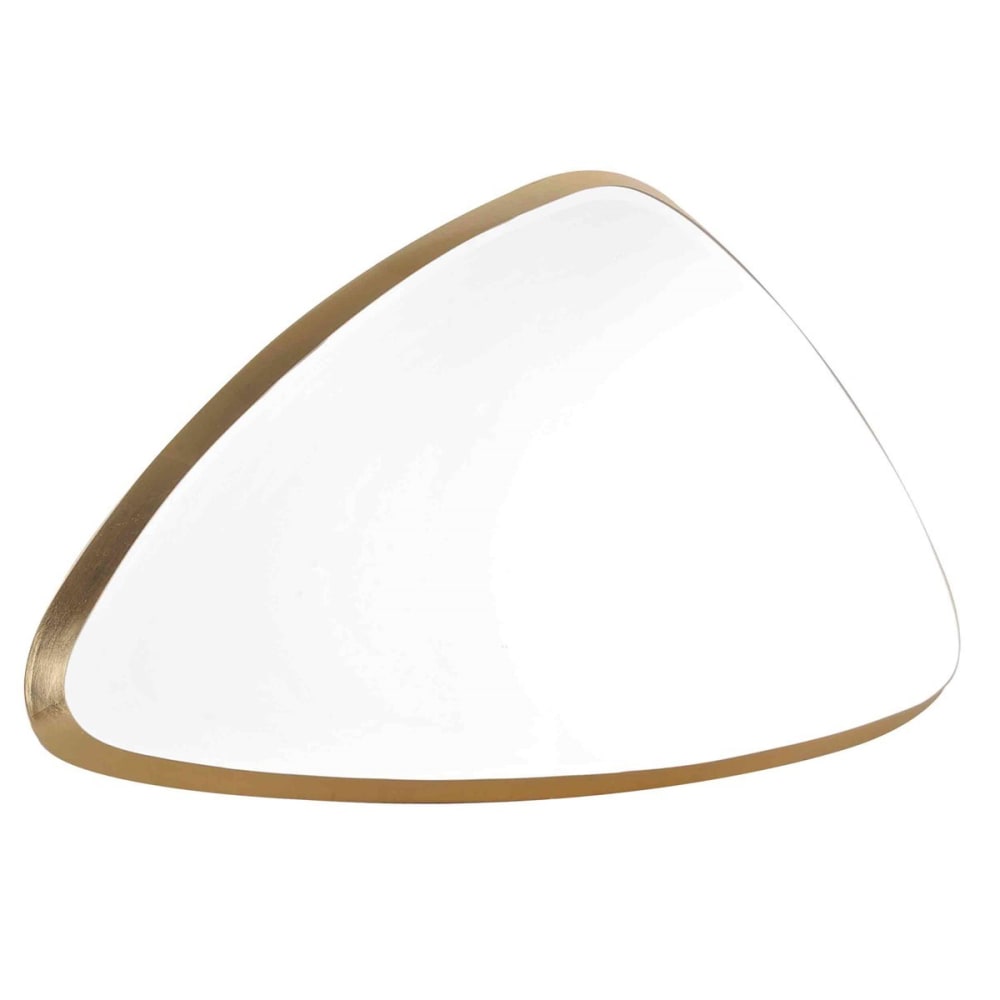 Miroir biseauté triangle doré 62x42x4cm - Maisons du Monde
