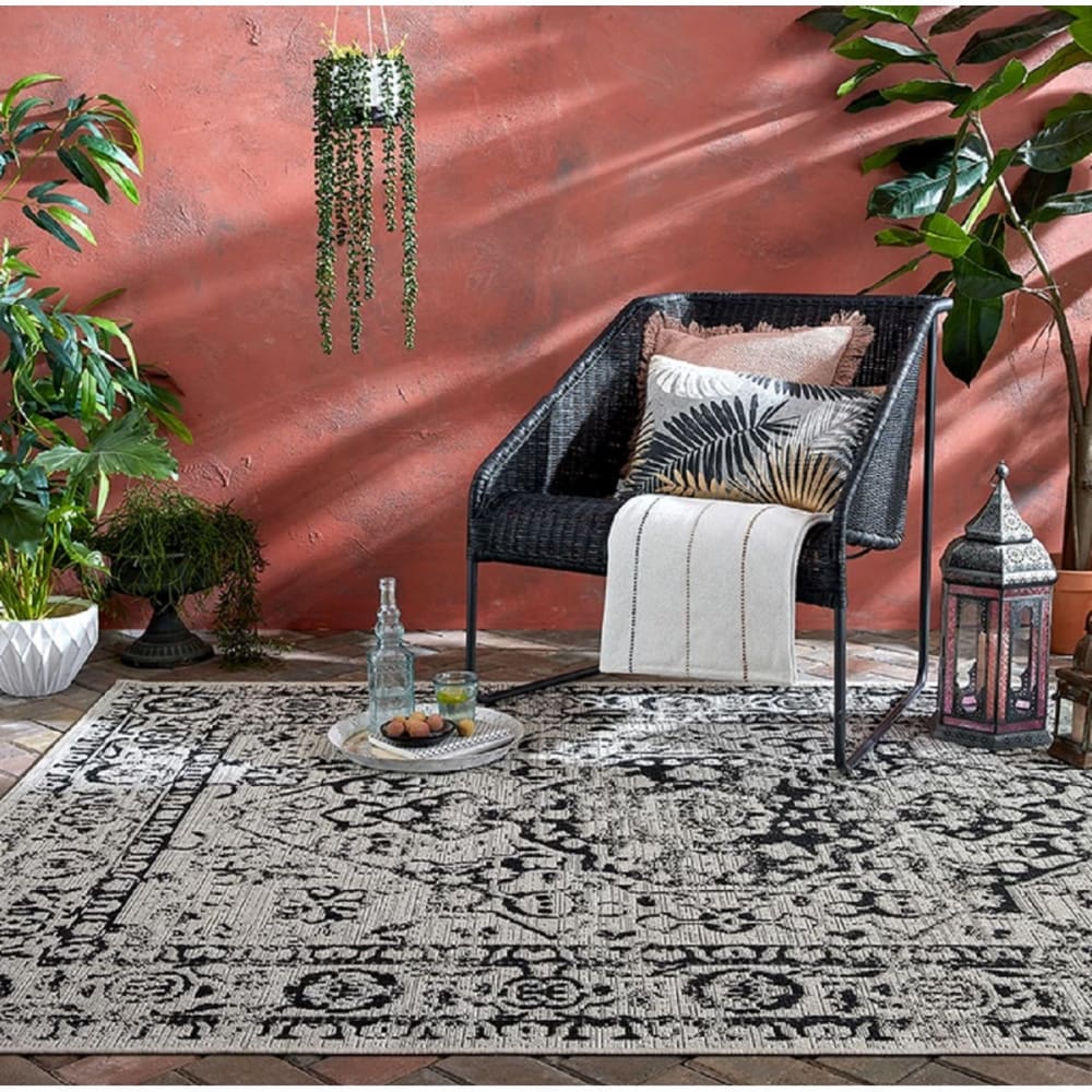 Tapis intérieur extérieur gris 200x290 cm - Maisons du Monde