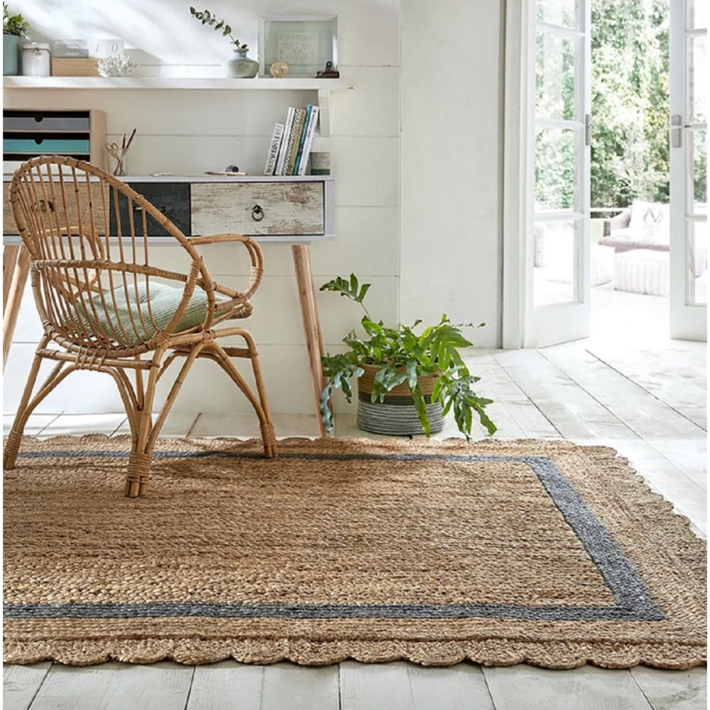 Tapis de salon en jute beige 120x170 cm — vue 3