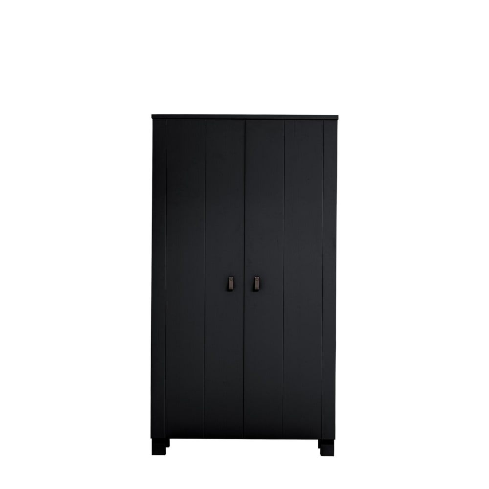 Armario de 2 puertas en madera negra