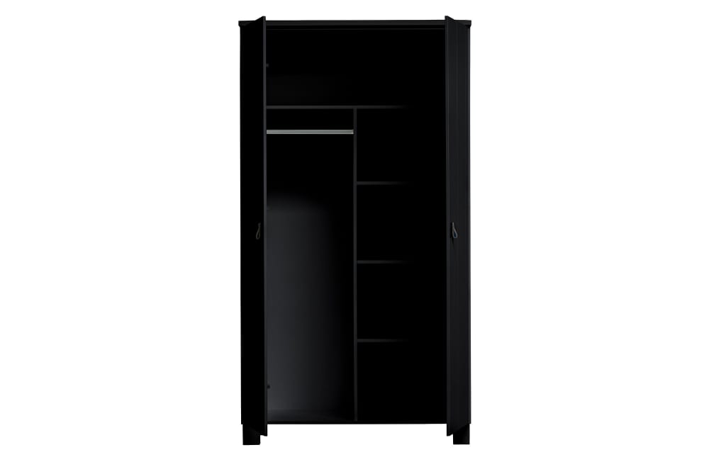 Armoire 2 portes en bois noir - Maisons du Monde