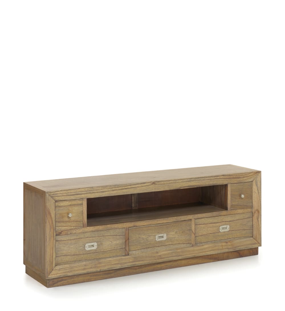 Meuble TV en bois marron L 160 cm