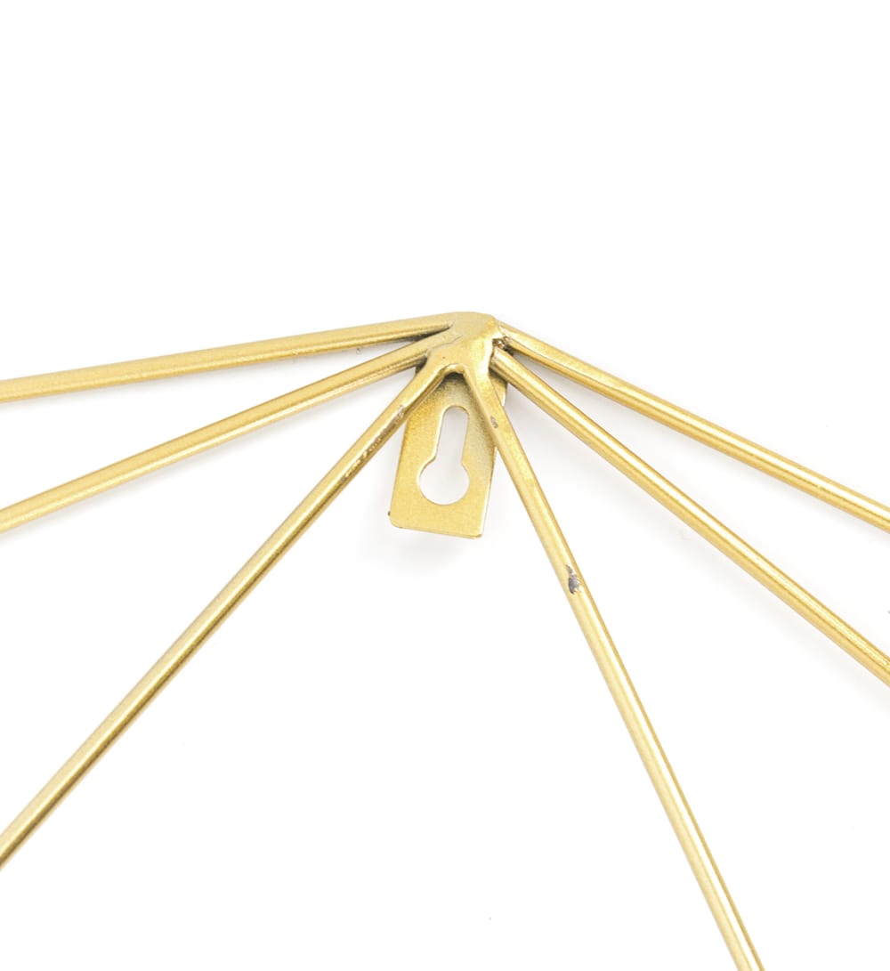 Déco murale Skull en métal doré