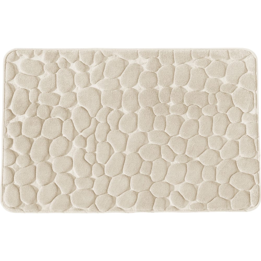 Tapis de bain galet à mémoire de forme ecru 50x80cm