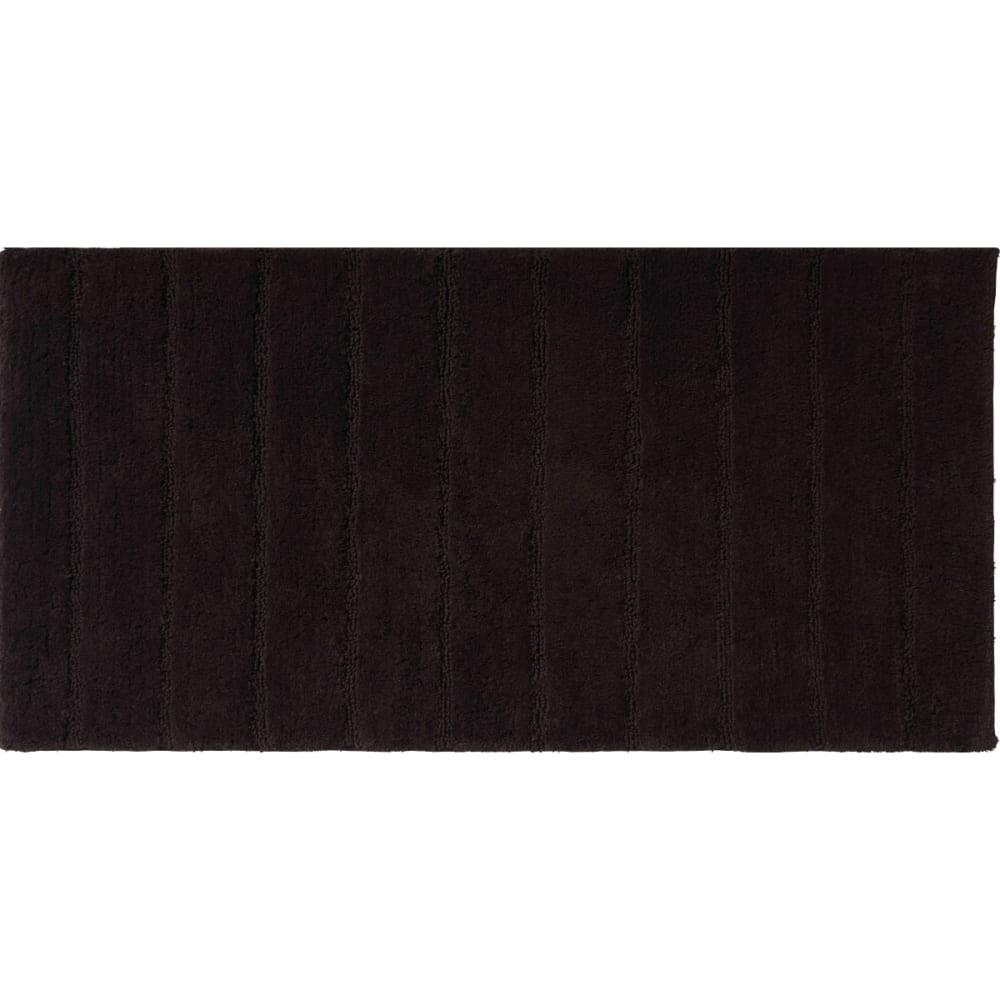 Guy Levasseur Tapis de bain rectangulaire coton uni tonka 60x120cm style classique chic Marron