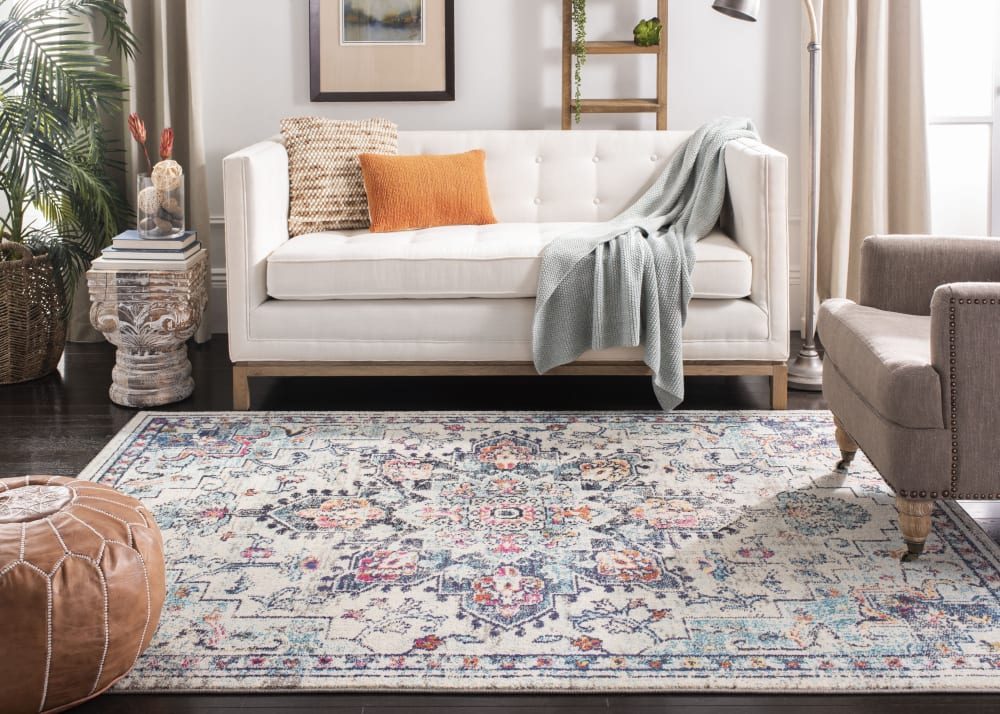 Tapis de transition en polypropylène beige/bleu, 183 x 274 cm — vue 3