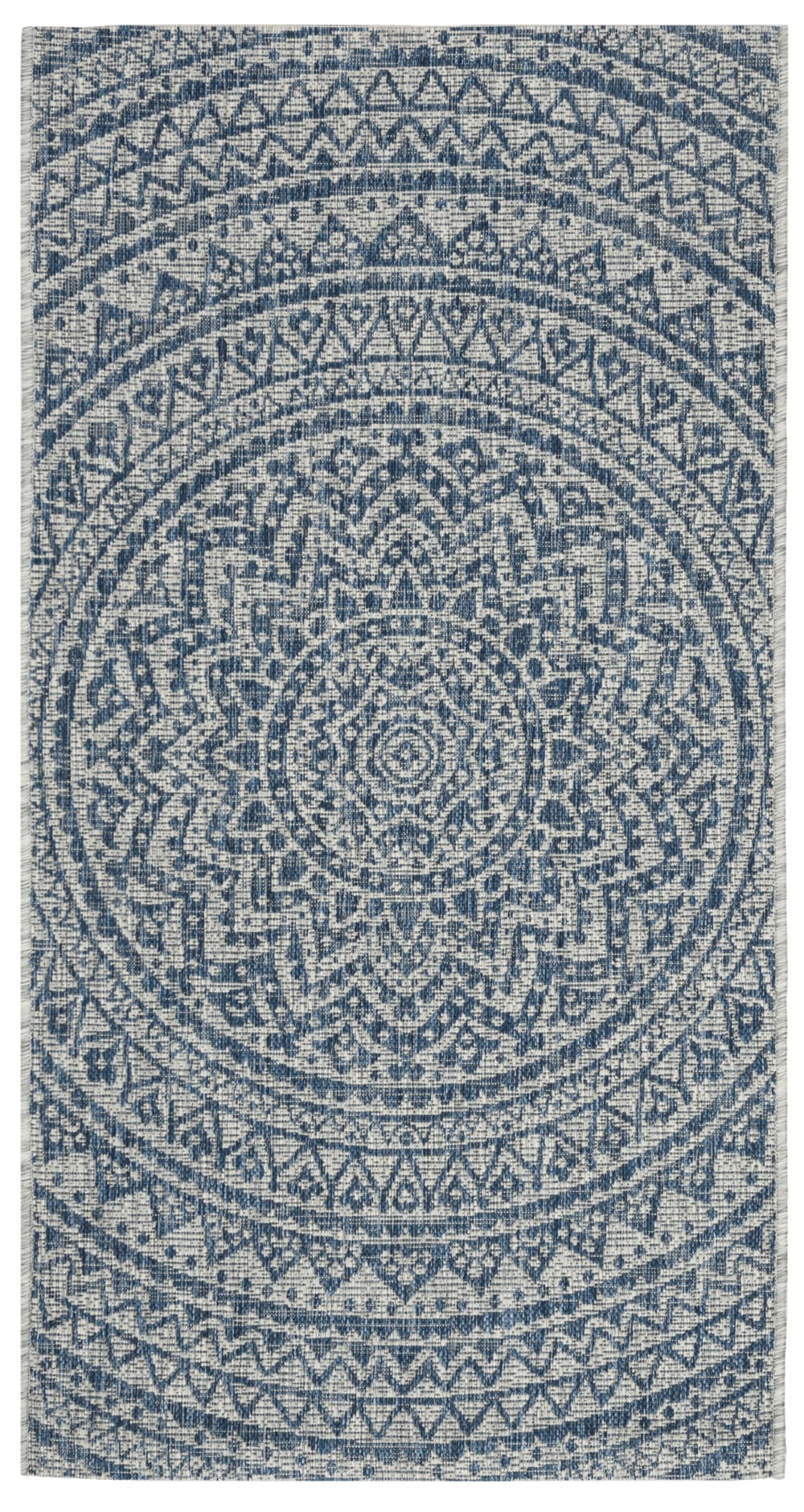 Alfombra contemporáneo de polipropileno gris/azul, 122 x 170 cm - Maisons du Monde