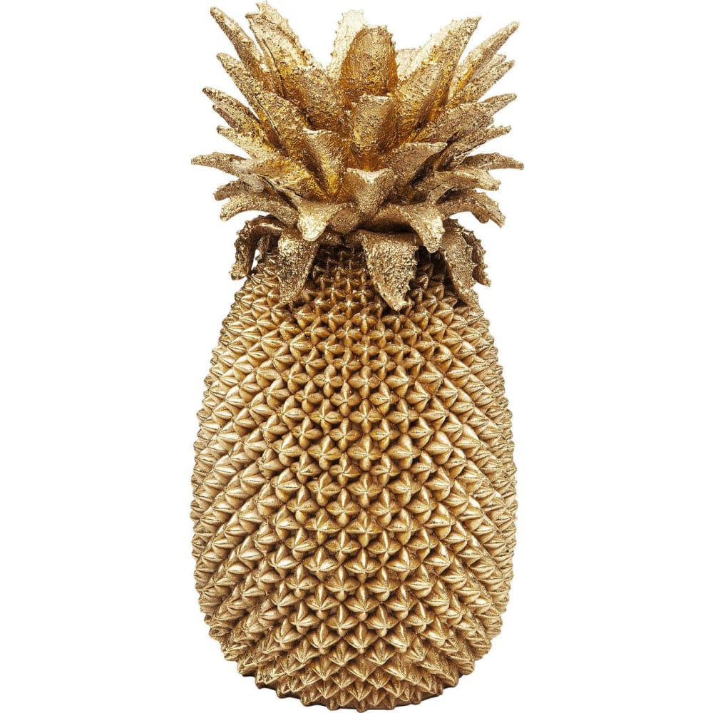 Kare Design Dekovase in Ananas-Form aus Polyresin, gold, H50cm style modern - Harz